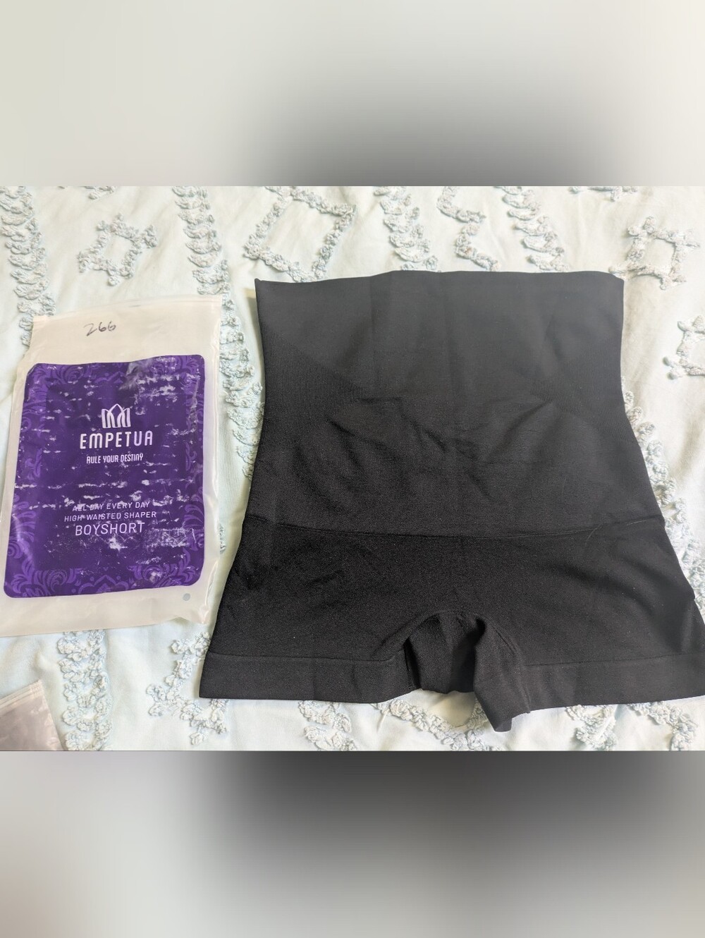 NWT Empetua By Shapermint High Waisted Shaper Boyshort Black Large